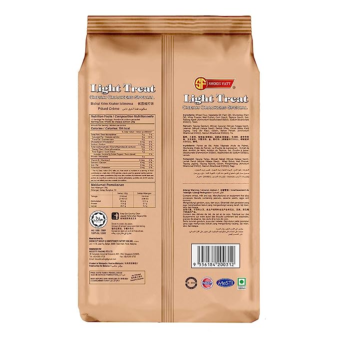Shoon Fatt Light Treat Cream Crackers( 200G )