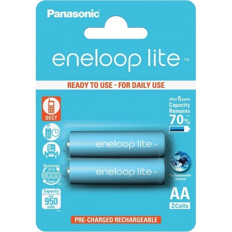 PANASONIC eneloop lite AA 950 mAh single blister 2 pieces
