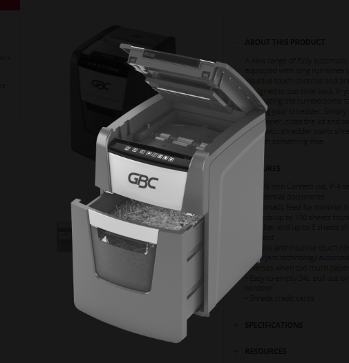 GBC Paper Shredder Cross Cut Auto 50X (copy)