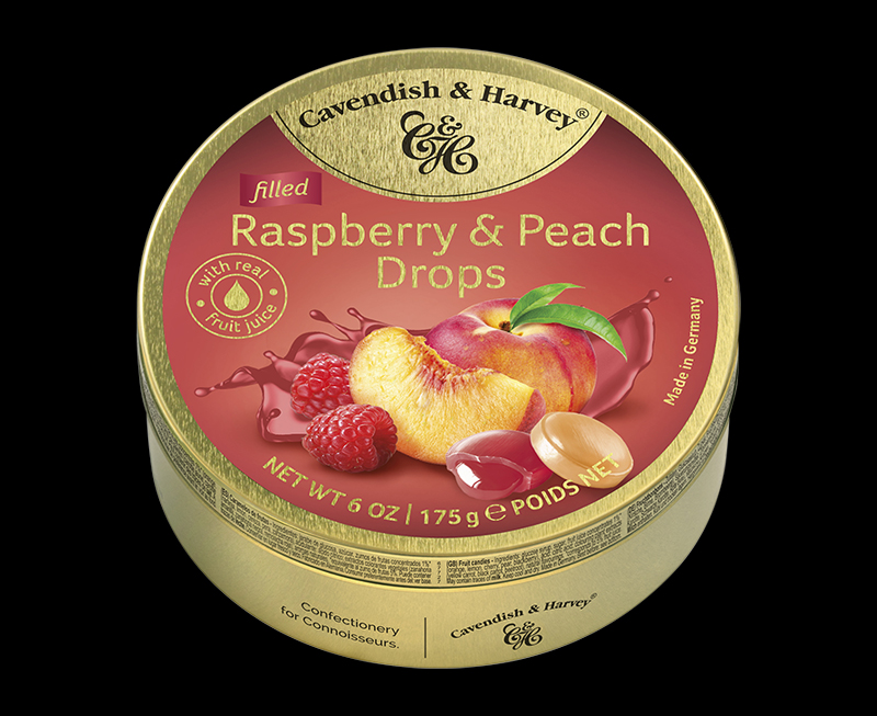 Cavendish & Harvey Candy Raspberry & Peach Drops, filled ( 175g)
