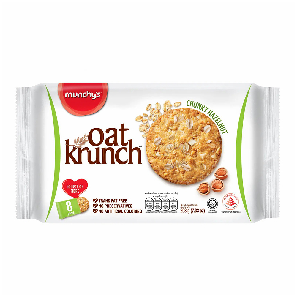 Munchy's Oat Krunch Chunky Hazelnut Cookies( 208G )
