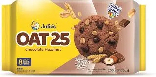 Julie's Oats 25 Hazel Nut's and Chocolate Cookies ( 200g)