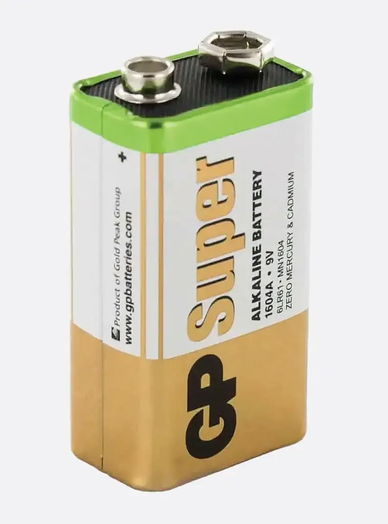 GP SUPER ALKALINE BATTERY PP3 size, 9V