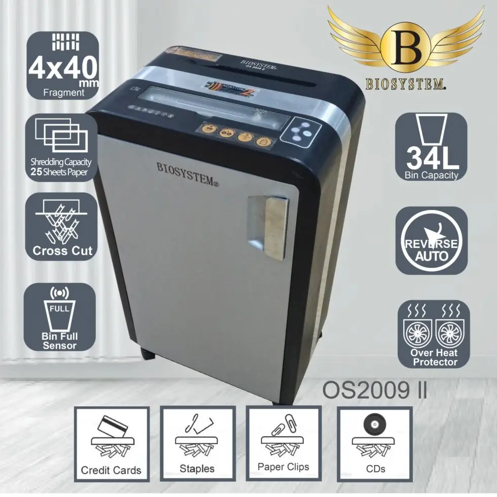 [BSOEPSBSOS2009II] BIOSYSTEM - OS2009 II Heavy Duty Paper Shredder