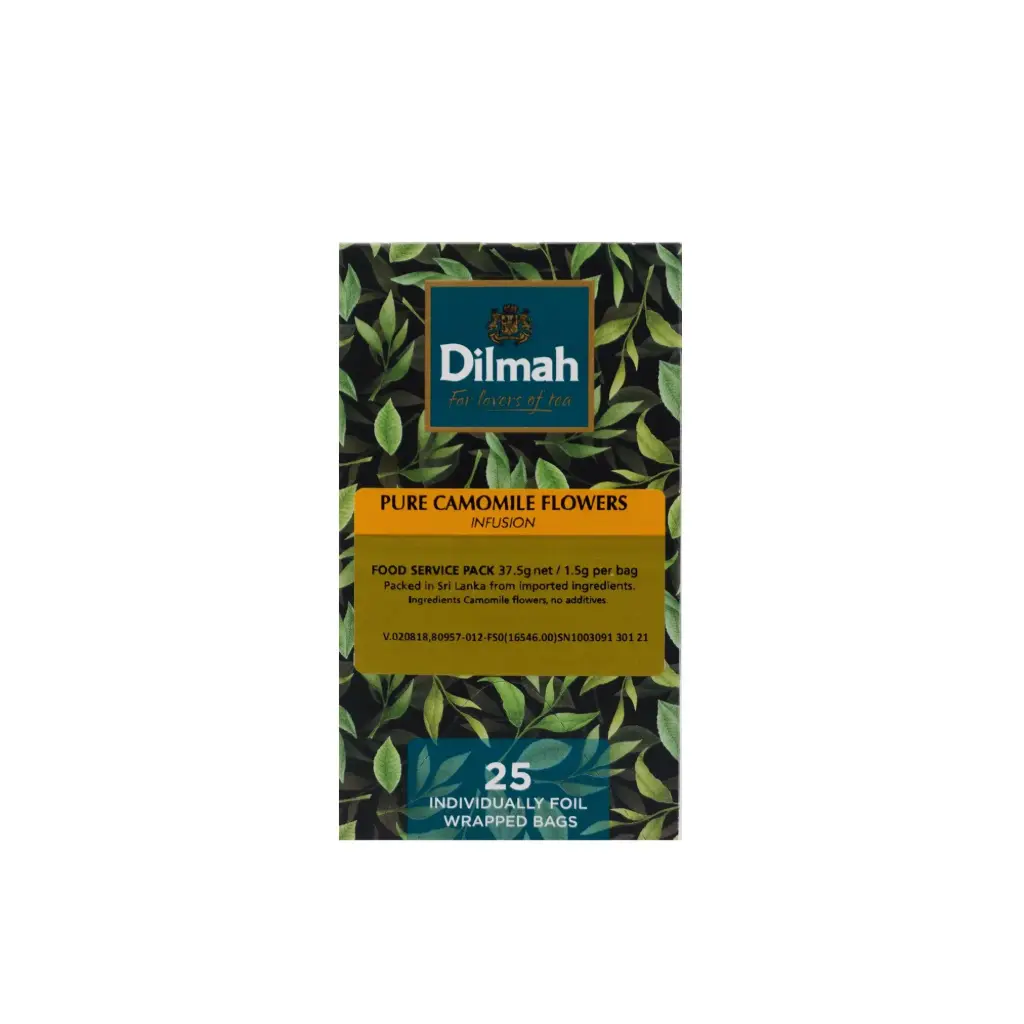 Dilmah Pure Camomile Infusion (37.5g) 25 Tea Bags Individually Wrapped Bags 