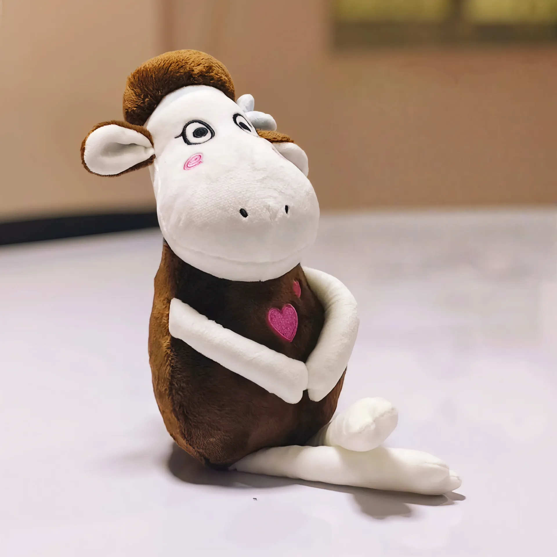 Pretty Female Cow  Plush Toy ( 9 x 5 inc)