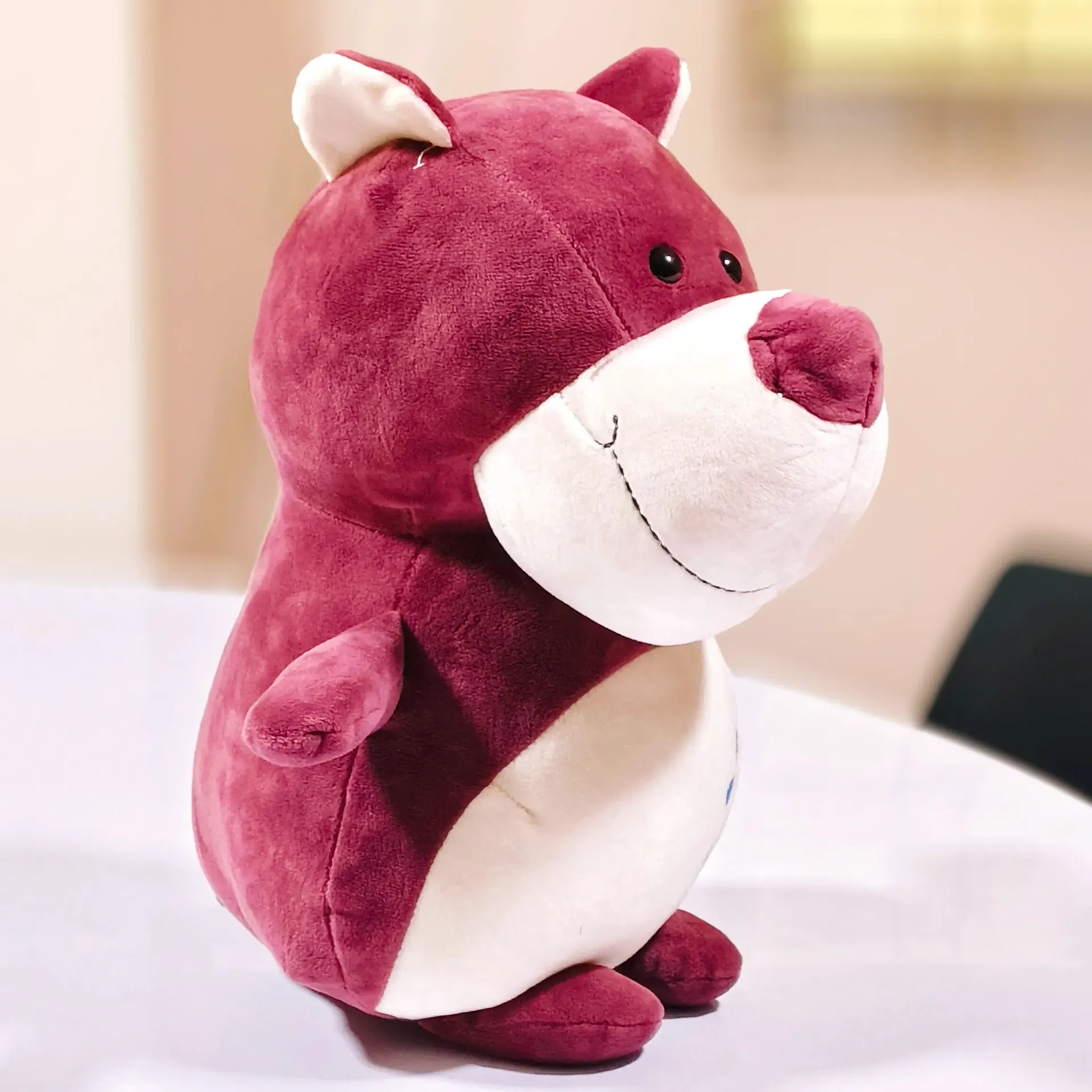 Maroon Strawberry Bear Plush Toy 12.5 inches ( 32 cm )