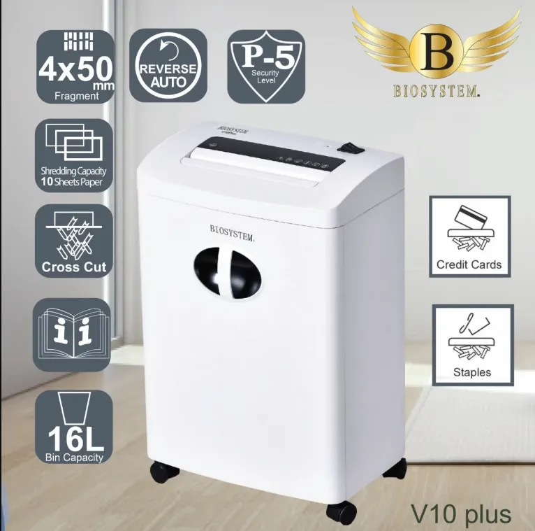 BIOSYSTEM V10 Plus Paper Shredder ( 16 Liter)