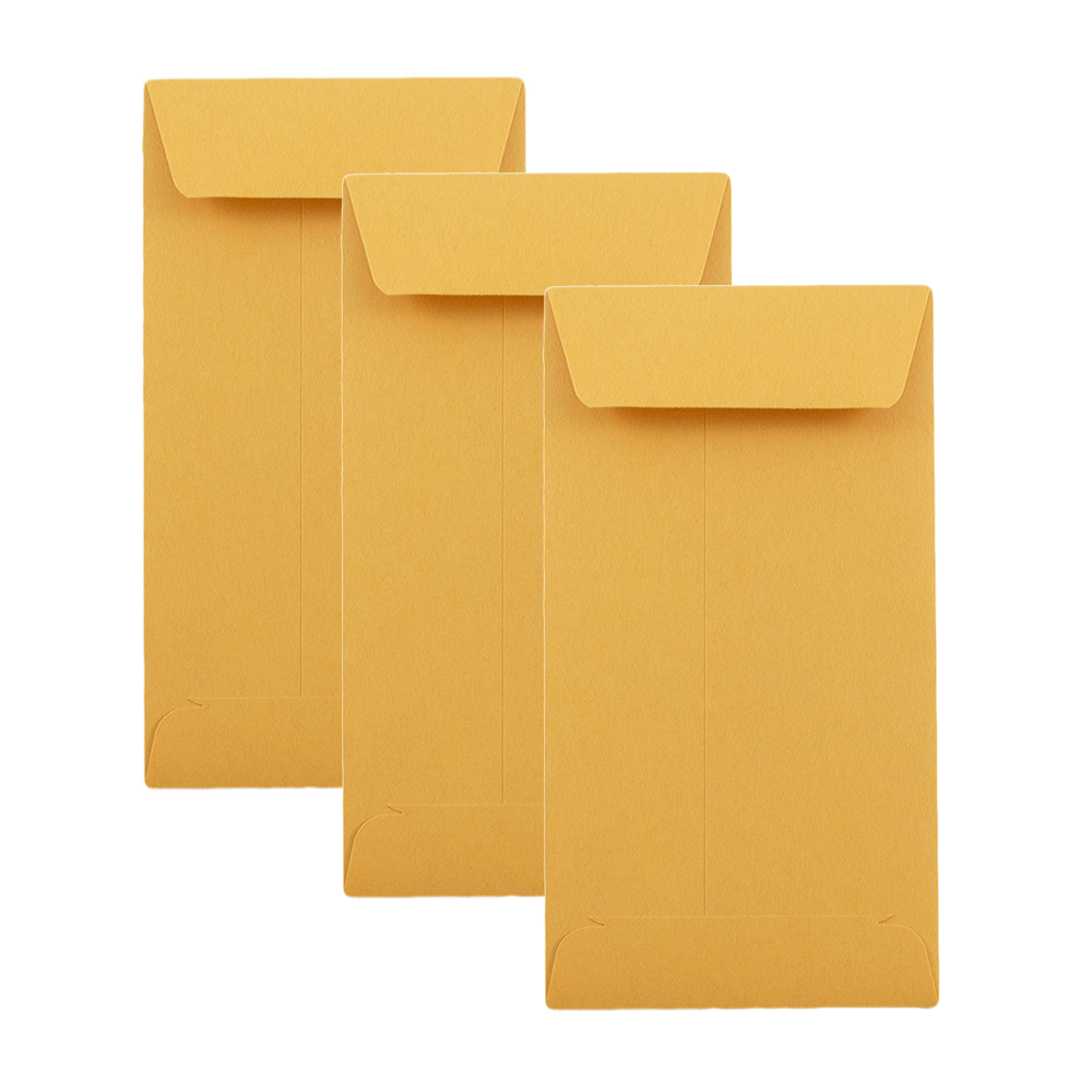 Apolo Brown Envelope With Glue ( 4x9 Inc )100pcs / pkt