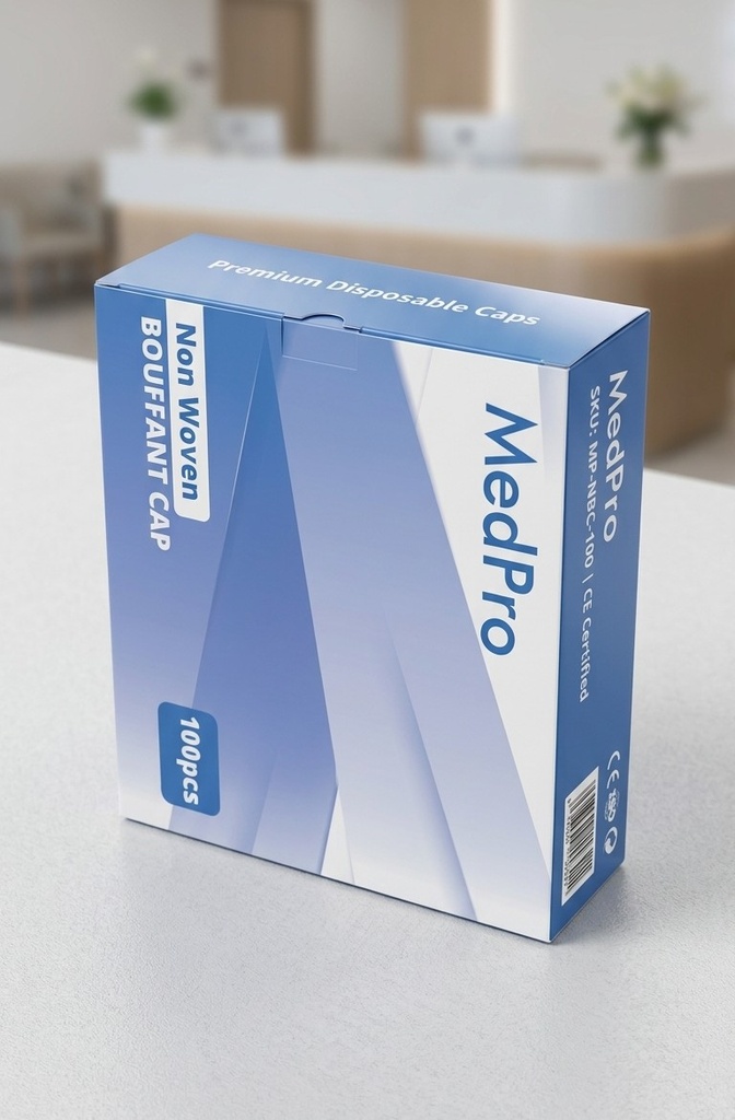 MedPro Non-Woven Bouffant Cap (Disposable Hairnet)