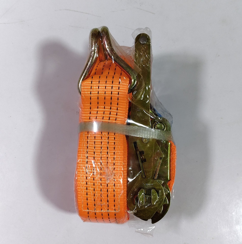 Safework  heavy-duty orange polyester ratchet tie-down strap