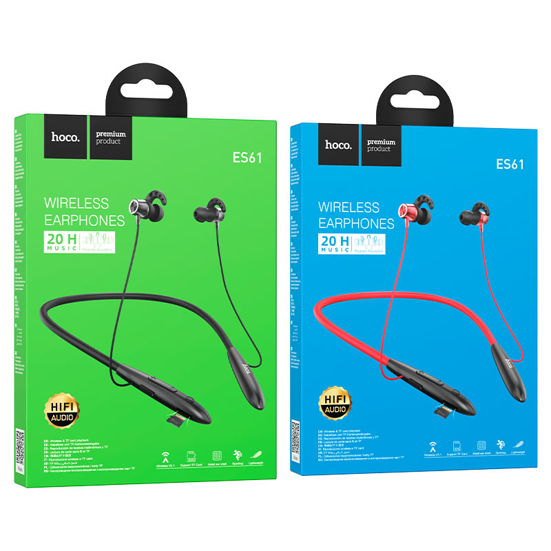 HOCO Wireless earphones “ES61 Manner” with mic (Black)