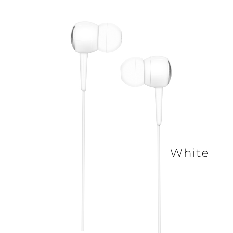 HOCO Wired earphones “M19 Drumbeat” with microphone (White)