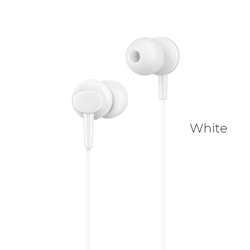 HOCO Wired earphones 3.5mm “M14 Initial sound” with microphone (White)