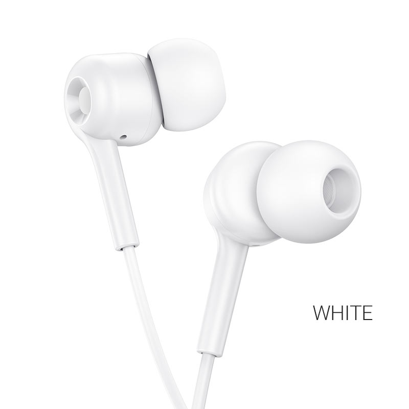 [HMWEHC-M82-BLK] HOCO Wired Earphones “M82 La musique” with mic (White)