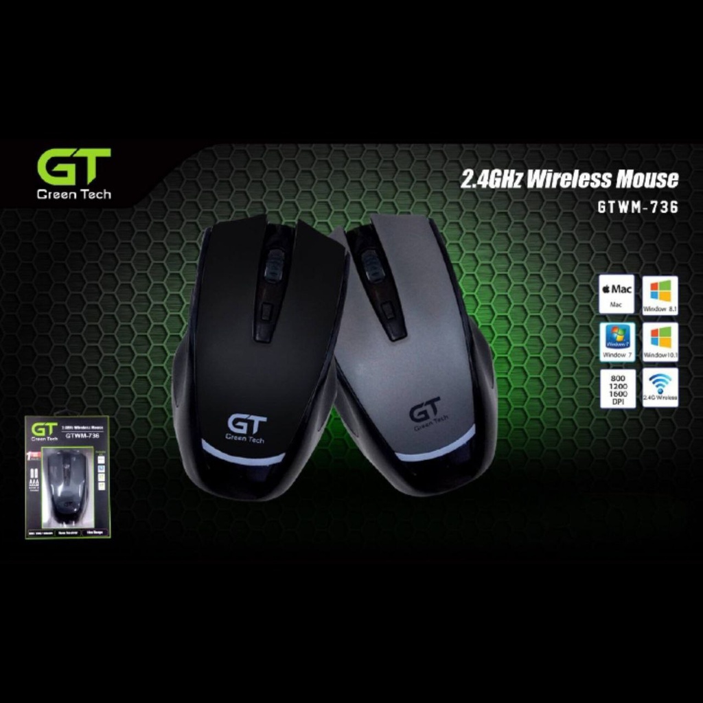 Green Technology - Wireless 6 Keys Mouse GTWM-736