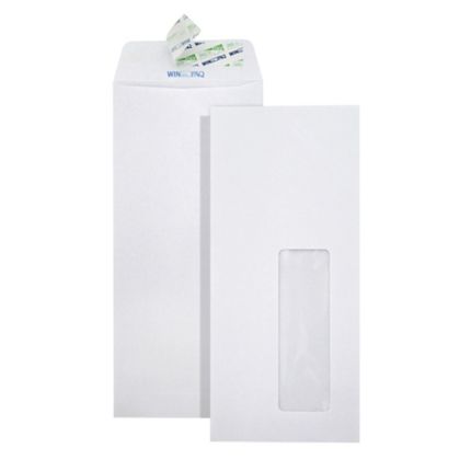 [BSEPPEWQWT] WinPAQ White Window Pocket Envelopes (9x4)