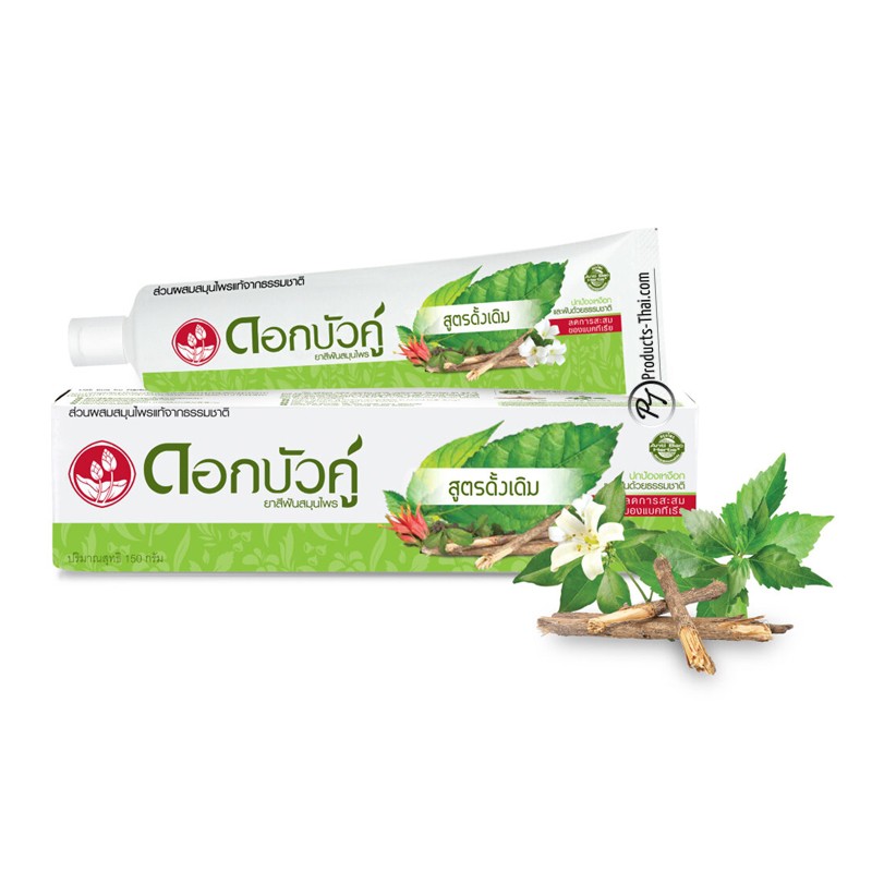 Dok Bua Ku (Twin Lotus) Herbal Toothpaste - Original (100g) | www.burma ...